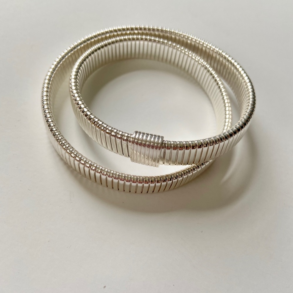 Banana Republic silver coil bracelet